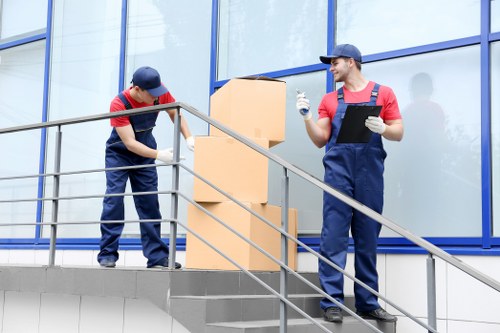 Man and Van Kingscross team preparing equipment for a safe move