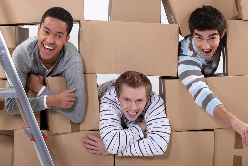 Loading office furniture for relocation around Kingscross streets and access points