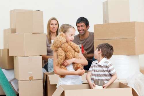 Planning a flat or house move in Kingscross with boxes and protective wrapping