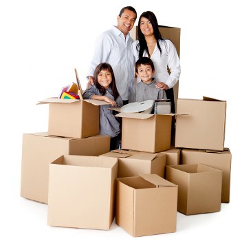 Packed boxes and furniture ready for a Kingscross removals service